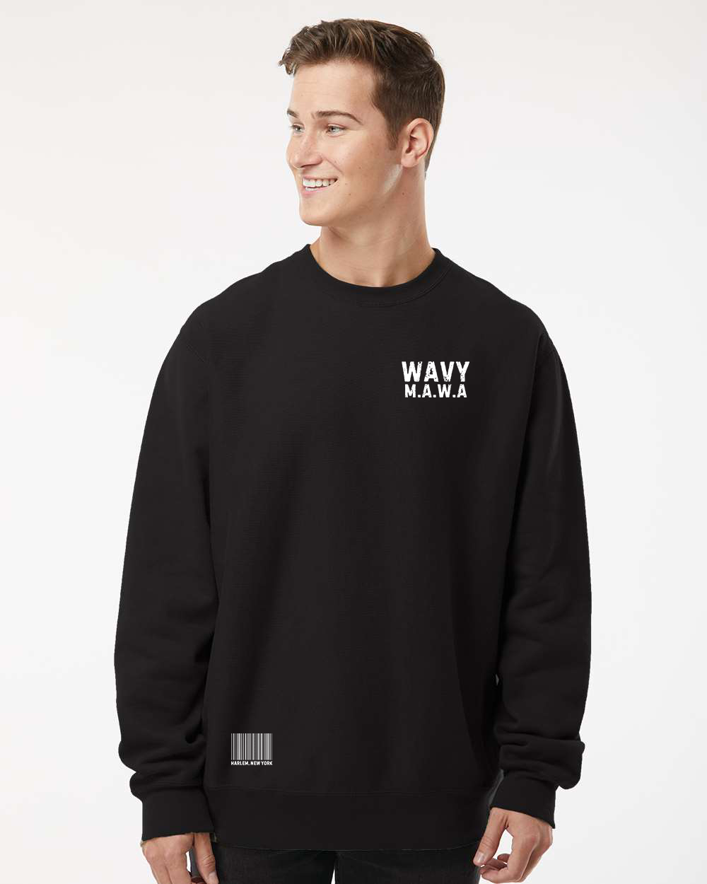 m-a-w-a-barcode-crewneck-black