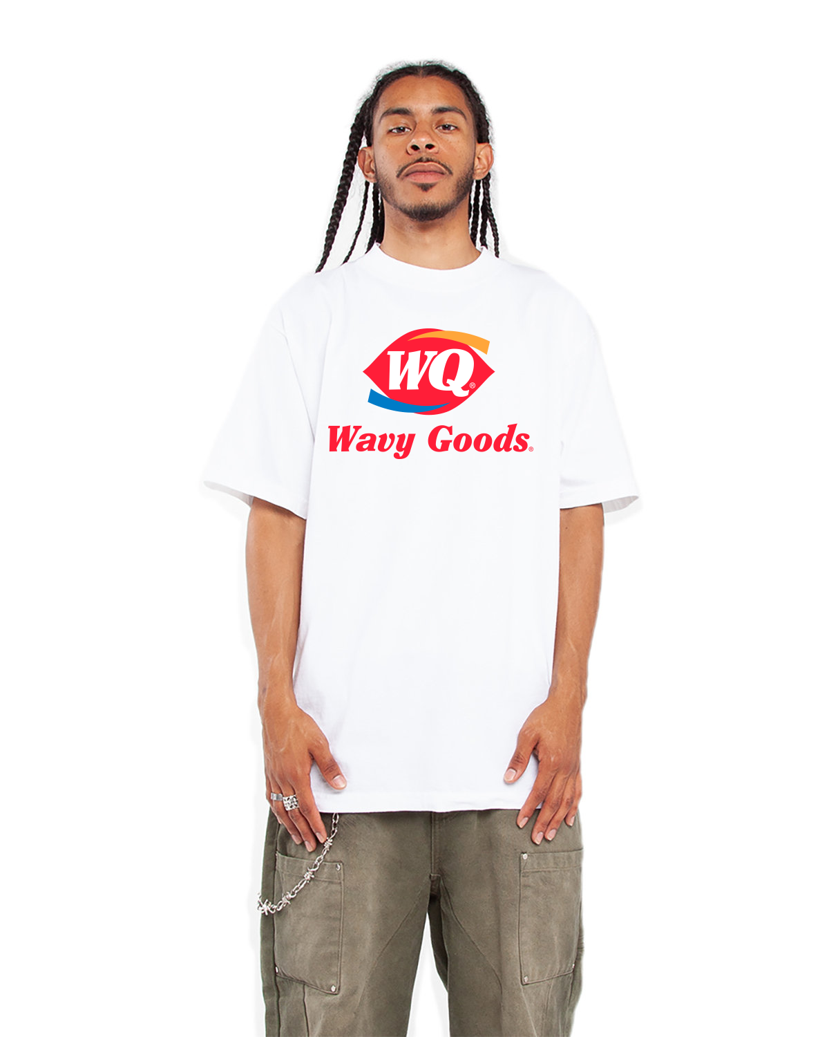 -Wavy Dairy Tee-White