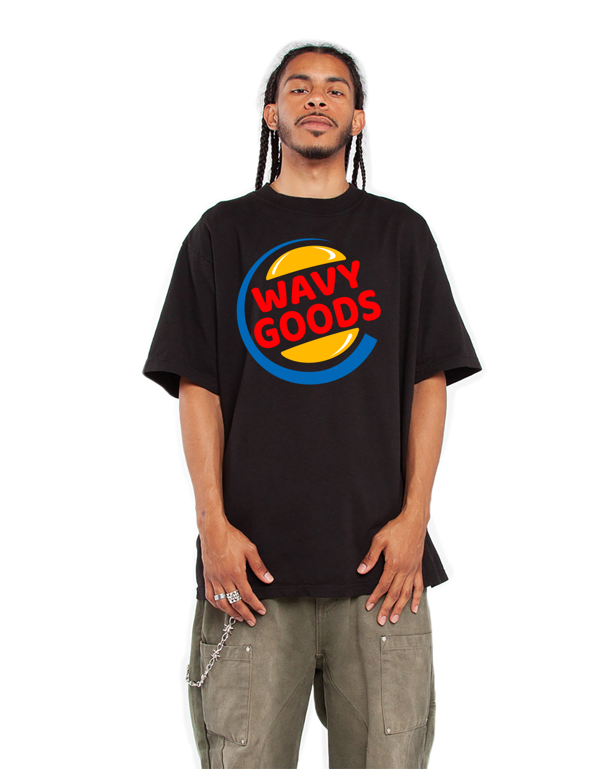 -Wavy King Tee-Black