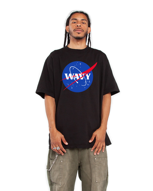 -Wavy Nasa Tee-Black