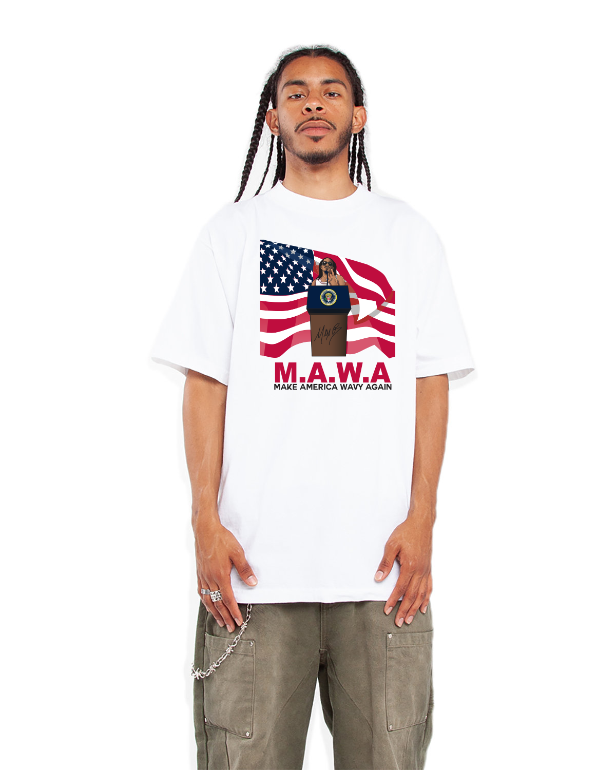 M.A.W.A Speech Tee-White