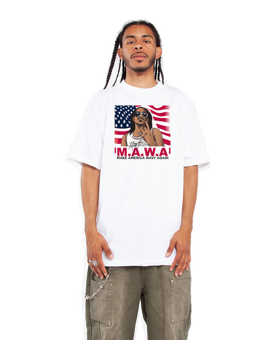 M.A.W.A Flag Tee-White